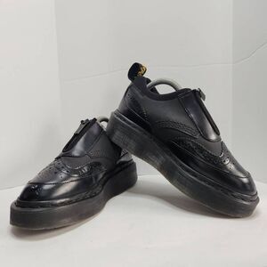 Dr. Martens Resnik Zip Brogue Women's Boots Size 5 Solid Black Platform Chunky